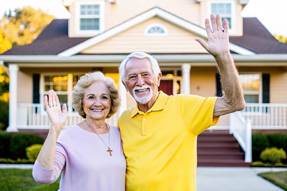 Happy couple finding financial peace